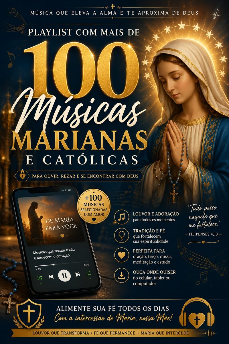 Capa do bónus Playlist com mais de 100 músicas marianas