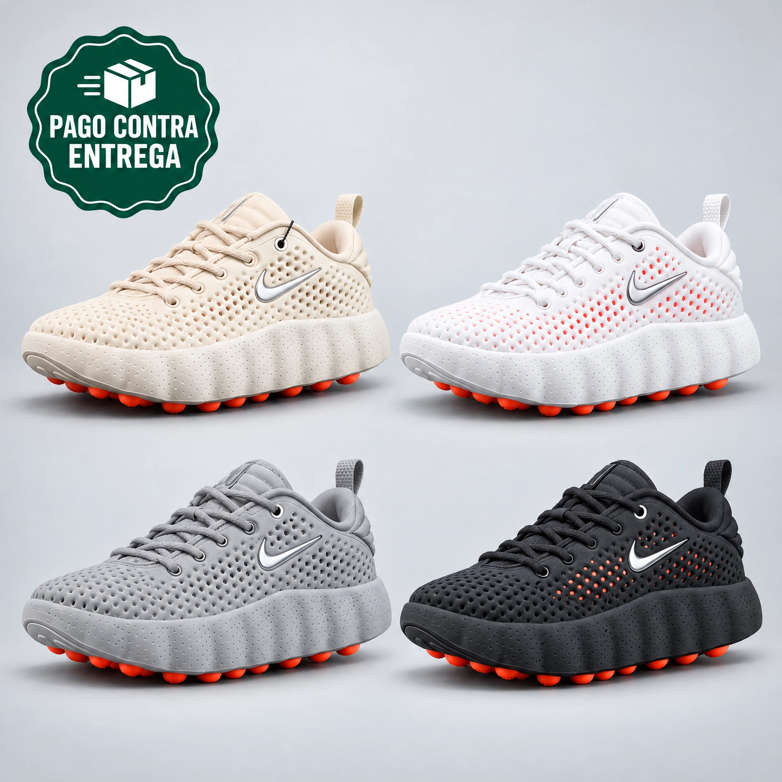 Nike Mind 002 en Beige, Blanco, Gris y Negro: pago contra entrega